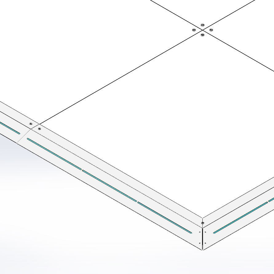 SPAZIO1-LED Модульный пол для стенда